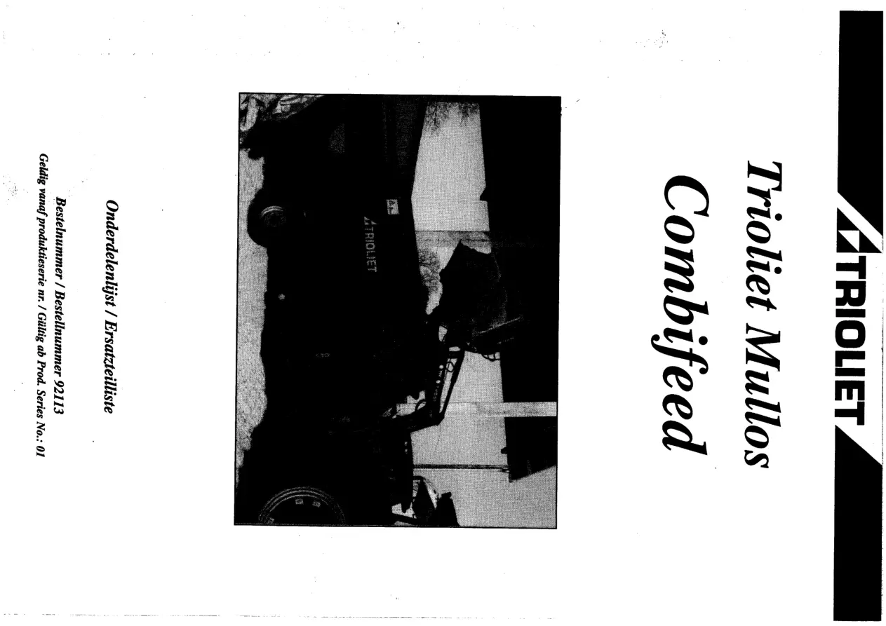 Trioliet Combifeed 92113 01 Parts Manual