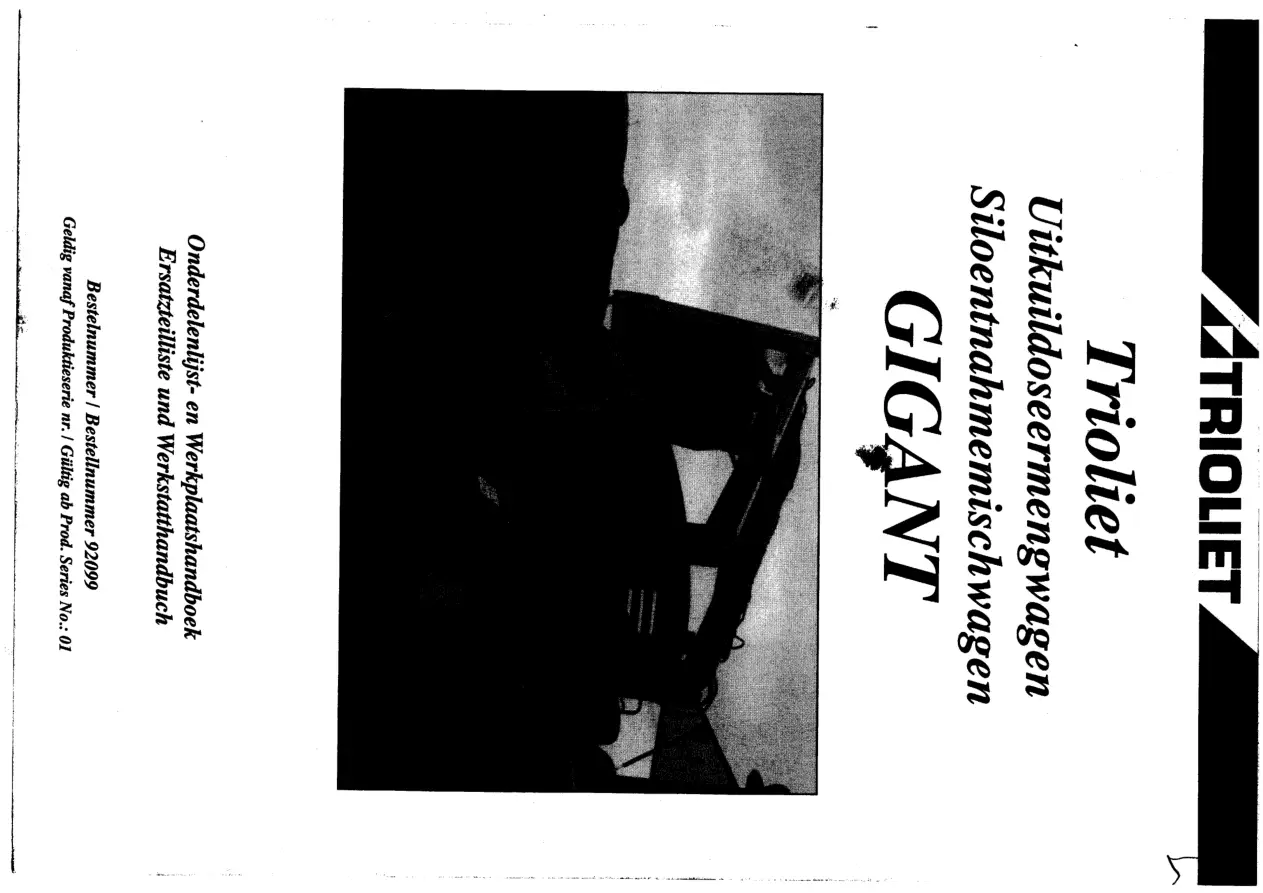 Trioliet Gigant 1000 92099 0 01 Parts Manual