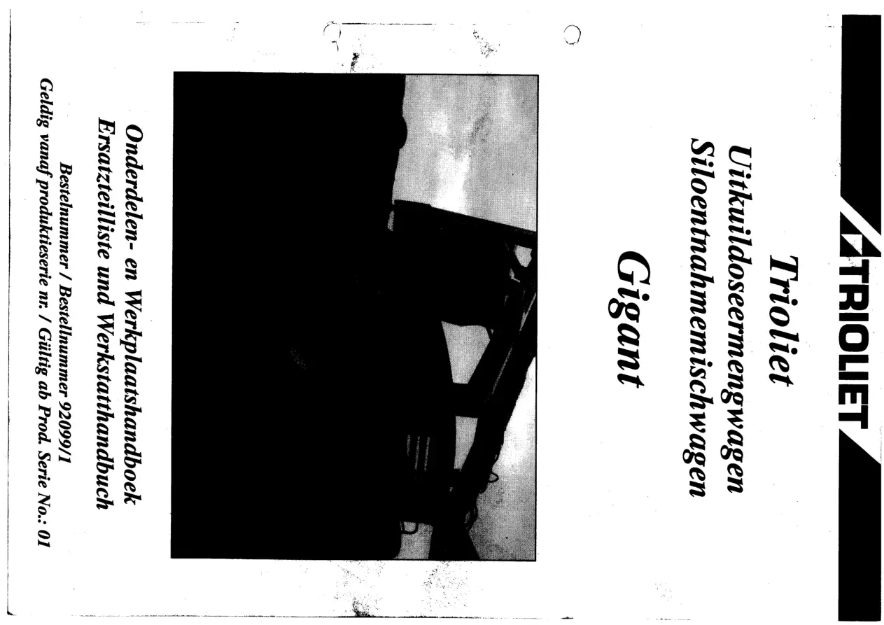 Trioliet Gigant 1000 92099 1 01 Parts Manual