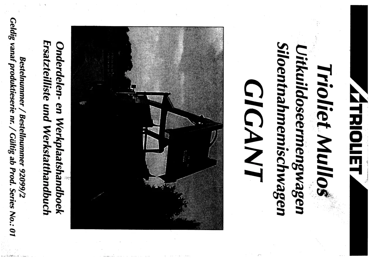 Trioliet Gigant 1000 92099 2 01 Parts Manual