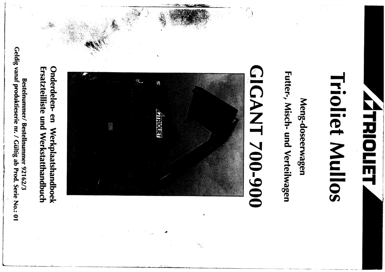 Trioliet Gigant 700 900 92162 3 01 Parts Manual