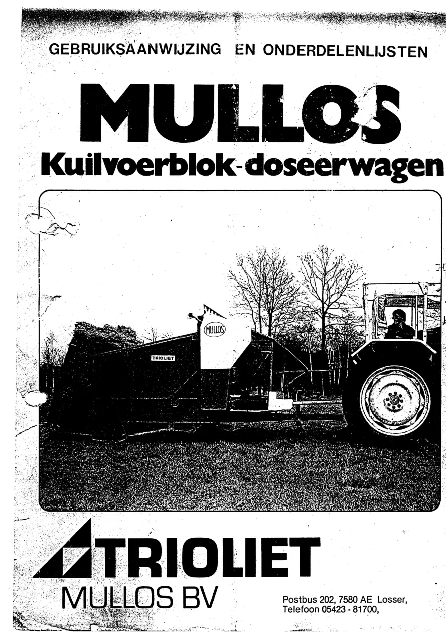 Trioliet Kvbd Keilriem Parts Manual