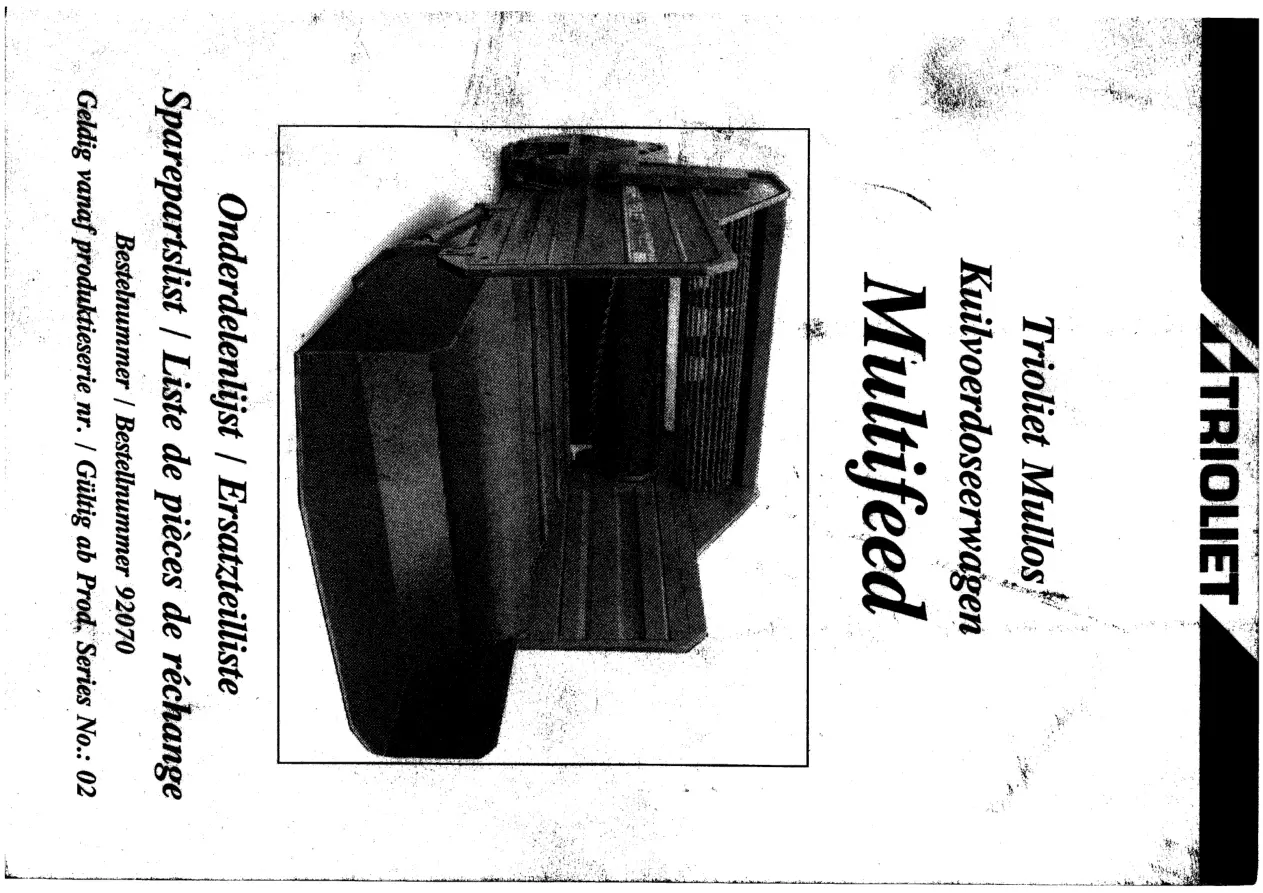 Trioliet Multifeed 92070 0 02 Parts Manual
