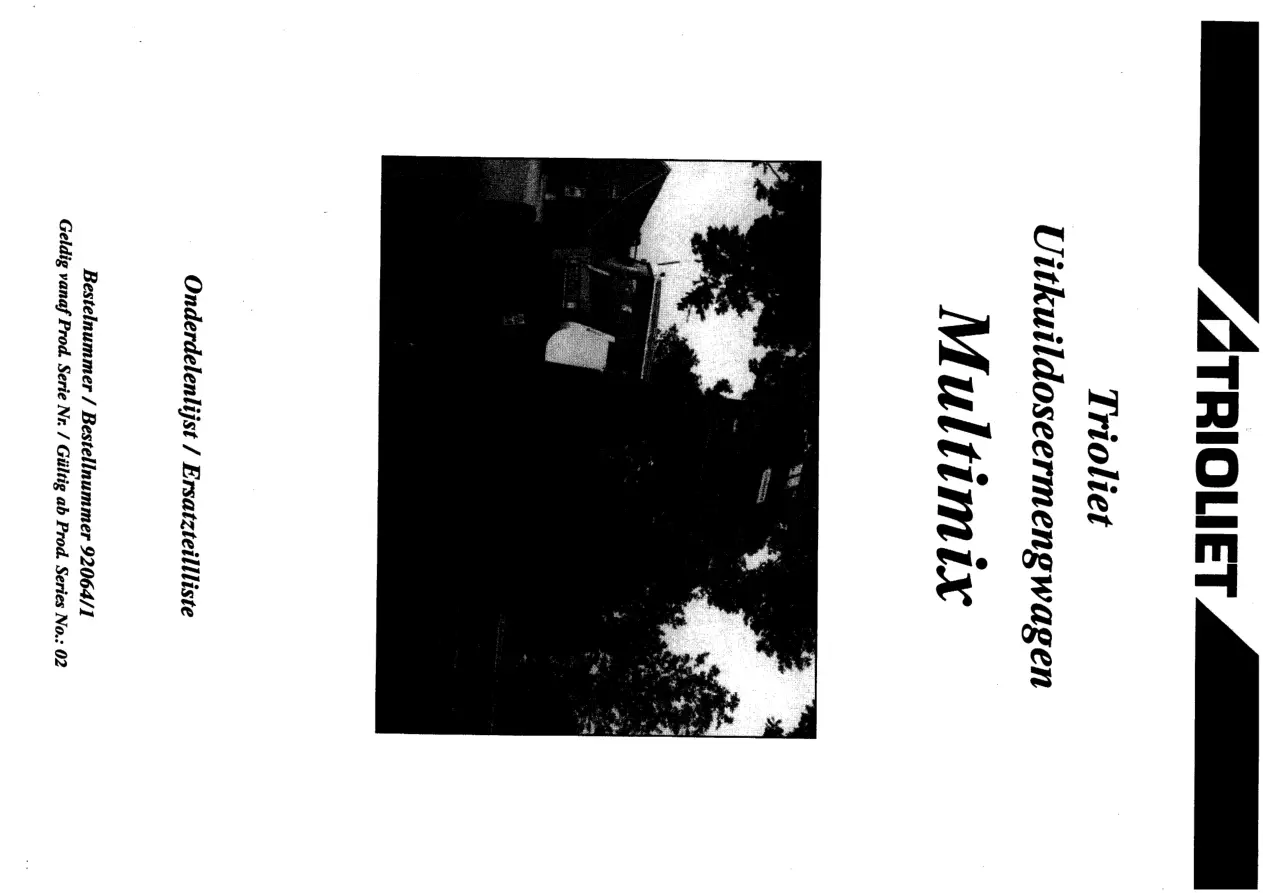Trioliet Multimix 92064 1 02 Parts Manual