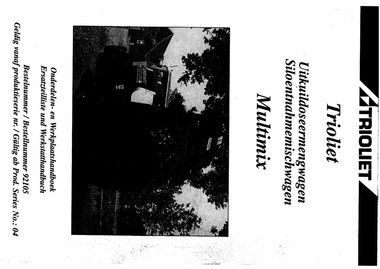 Trioliet Multimix 92105 0 04 Parts Manual