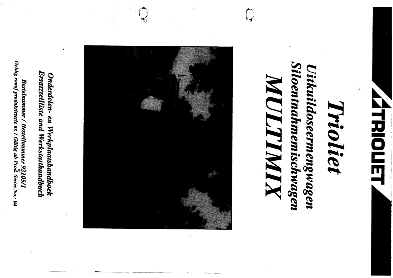 Trioliet Multimix 92105 1 04 Parts Manual