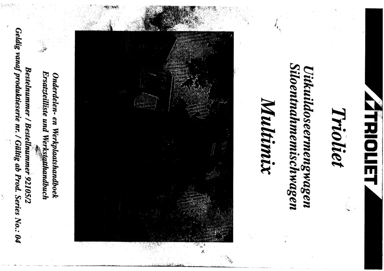 Trioliet Multimix 92105 2 04 Parts Manual