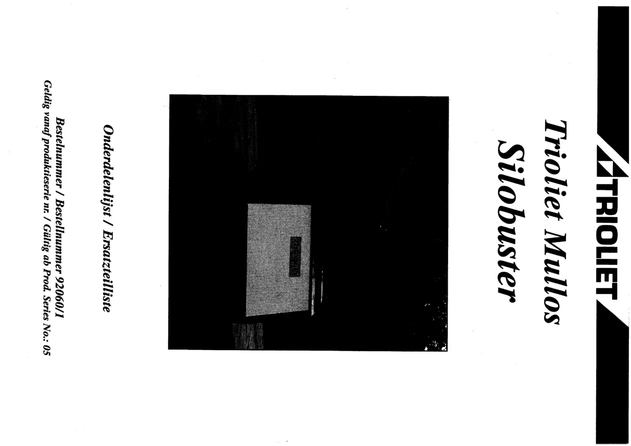 Trioliet Silobuster Kam 06 92060 1 05 Parts Manual