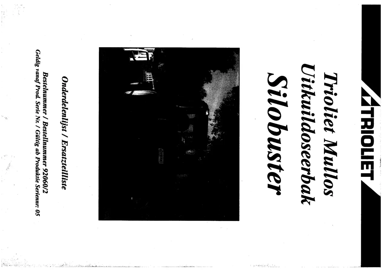 Trioliet Silobuster Kam 07 92060 2 05 Parts Manual