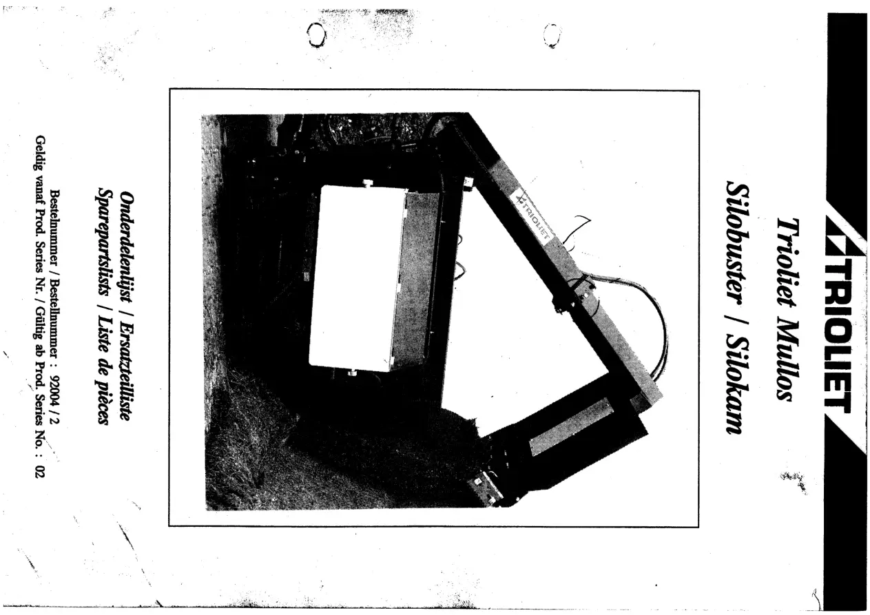 Trioliet Silobuster 03 92004 2 02 Parts Manual