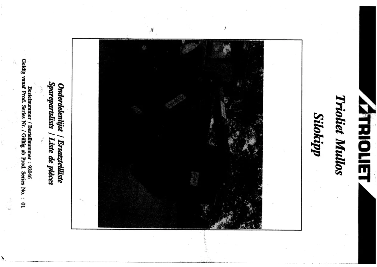 Trioliet Silokipp 01 92046 0 01 Parts Manual
