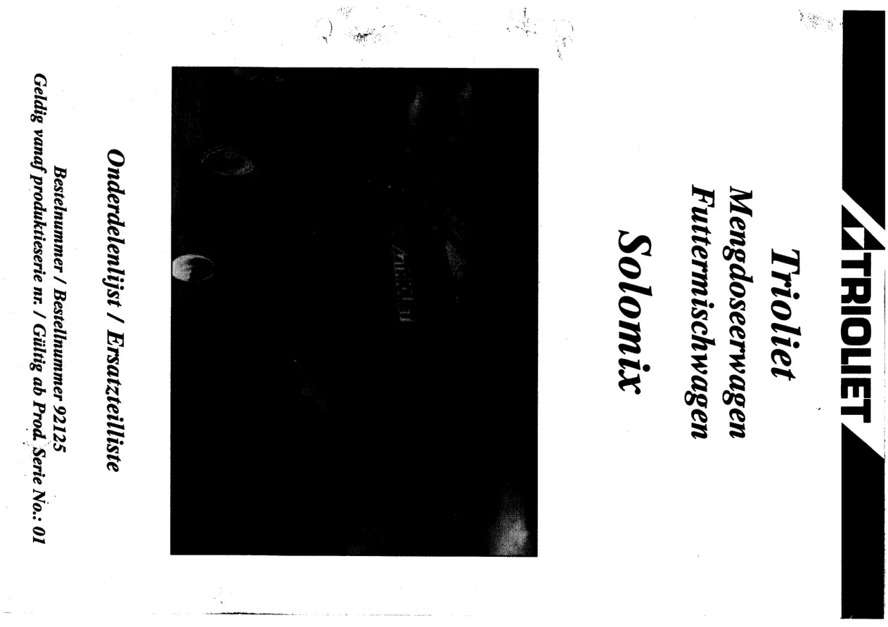 Trioliet Solomix1 800 1400 92125 0 01 Parts Manual