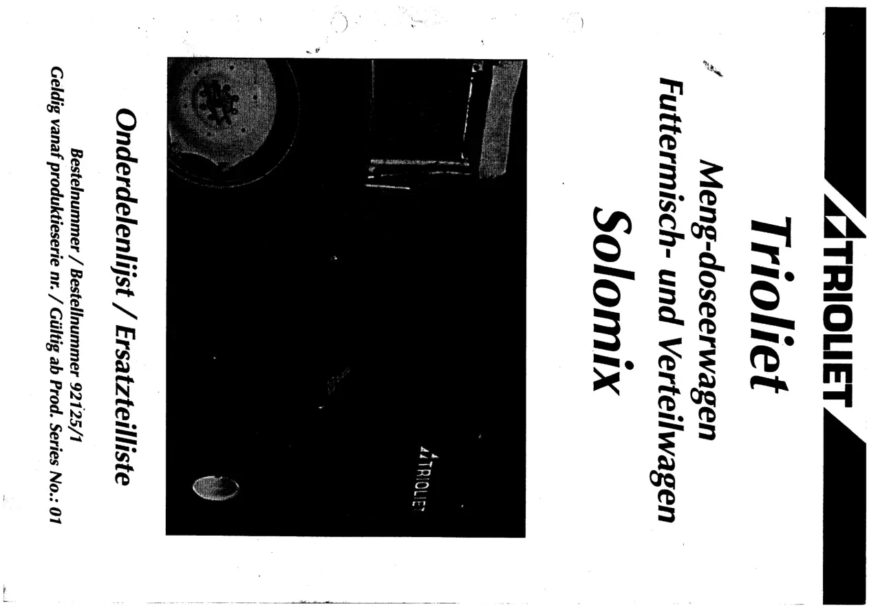 Trioliet Solomix1 800 1400 92125 1 01 Parts Manual