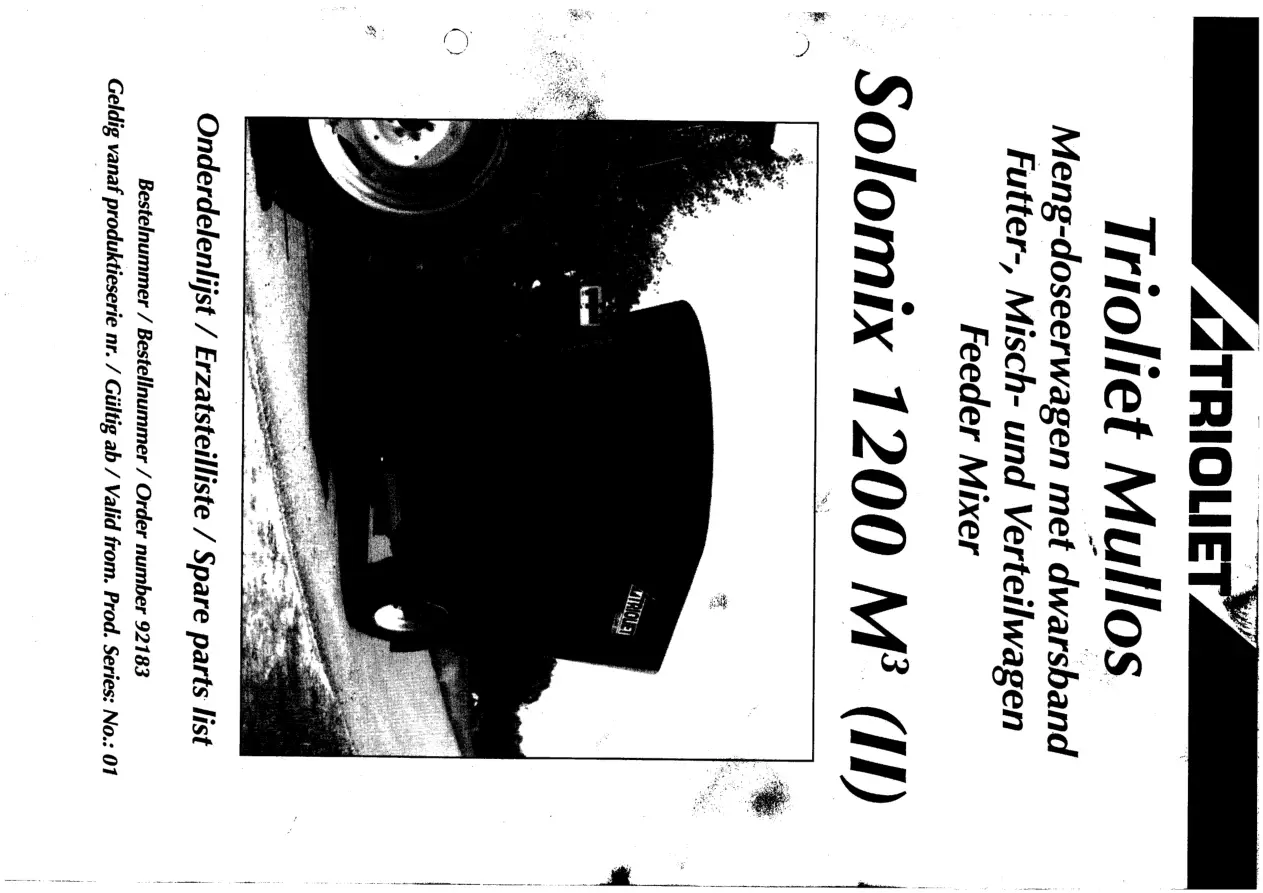 Trioliet Solomix2 12 12 L 92183 0 01 Parts Manual