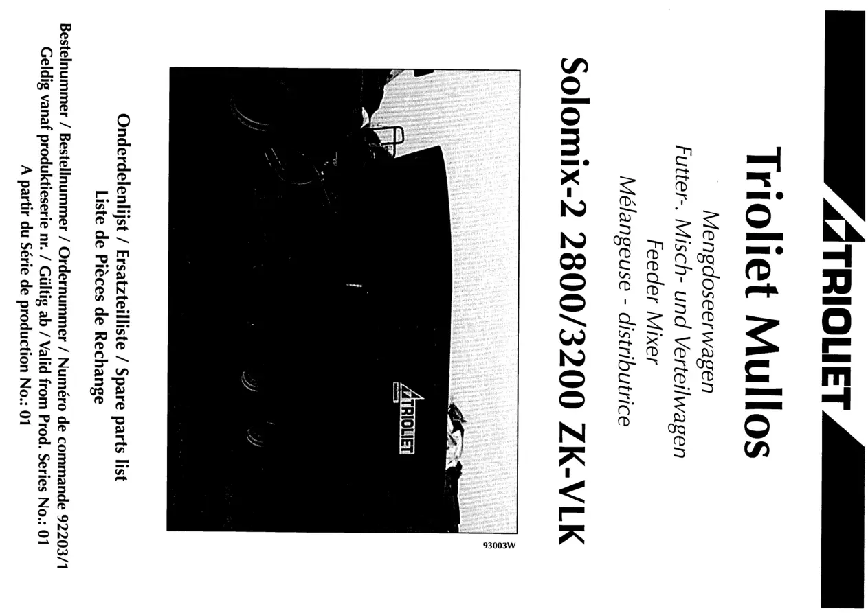 Trioliet Solomix2 2800 3200 Zk Vlk 92203 1 01 Parts Manual