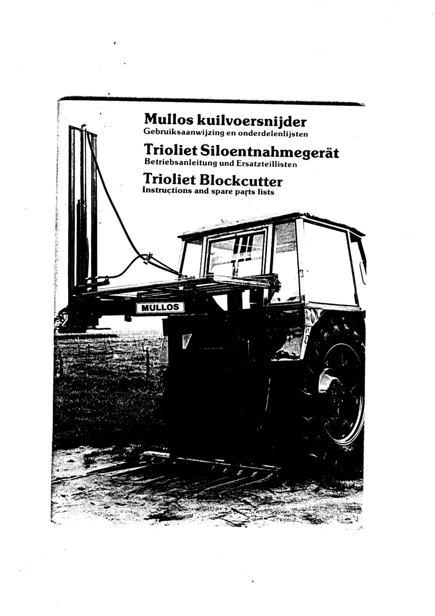 Trioliet Spatengeraet Parts Manual