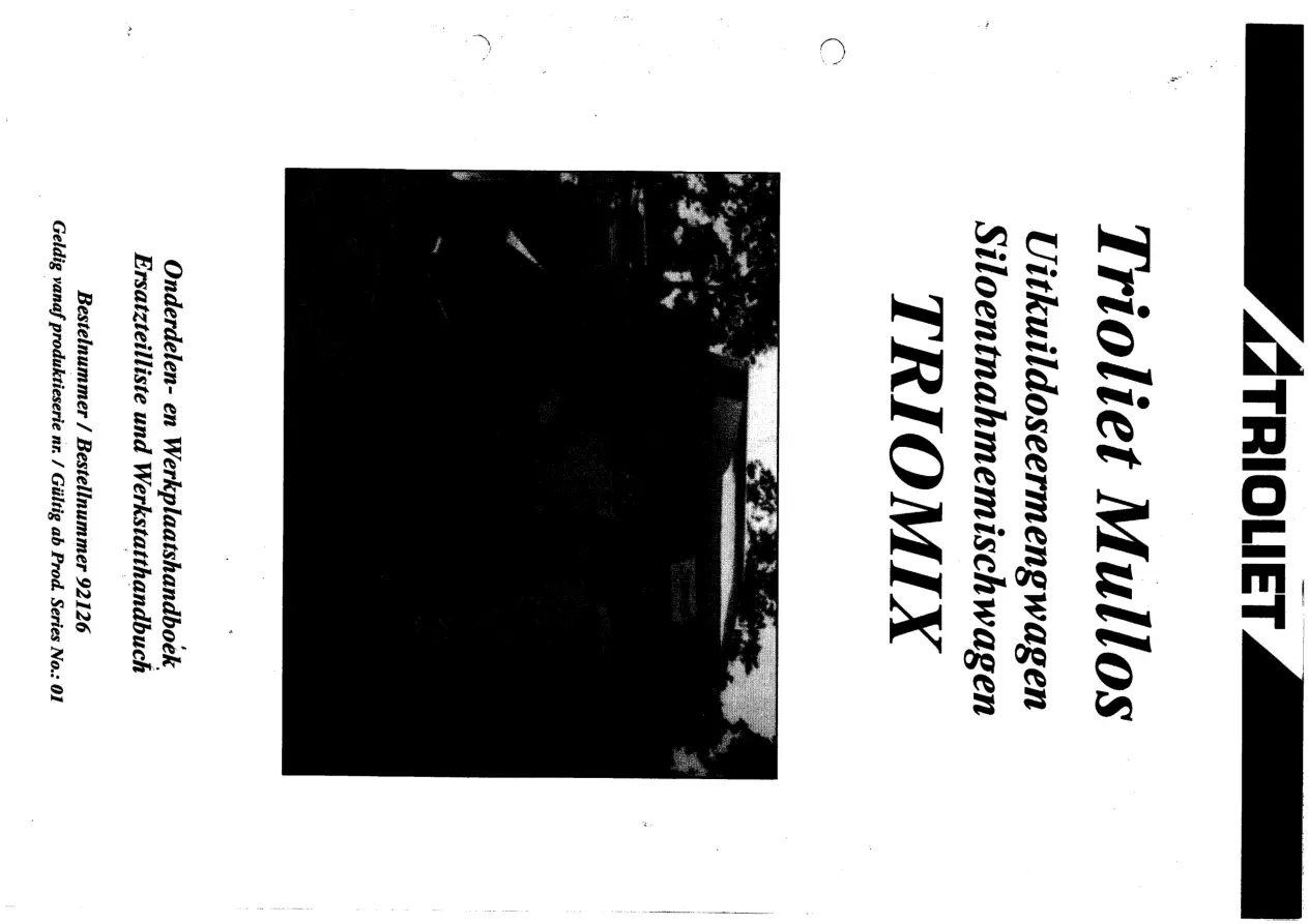 Trioliet Triomix 01 92126 0 01 Parts Manual