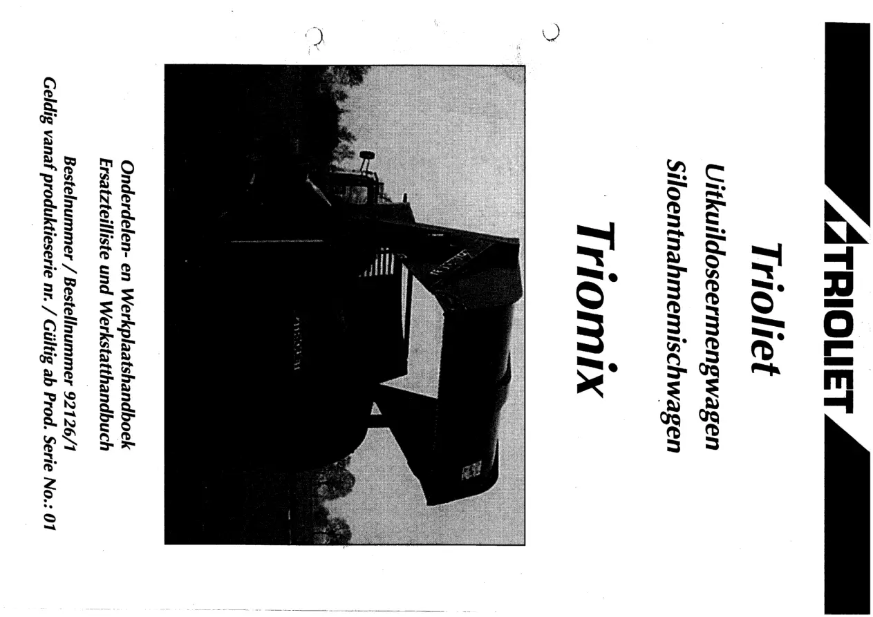 Trioliet Triomix 02 92126 1 01 Parts Manual