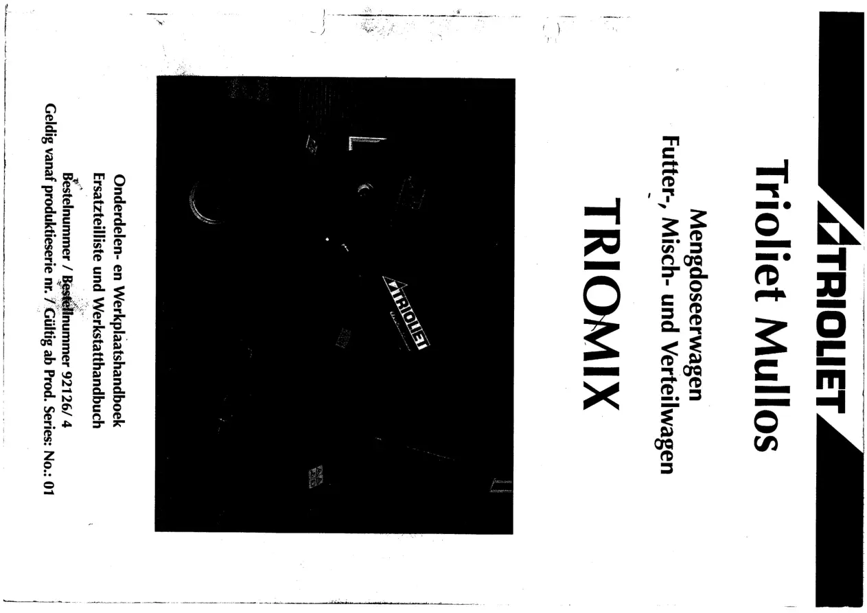 Trioliet Triomix 05 92126 4 01 Parts Manual