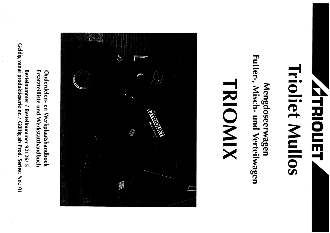 Trioliet Triomix 06 92126 5 01 Parts Manual