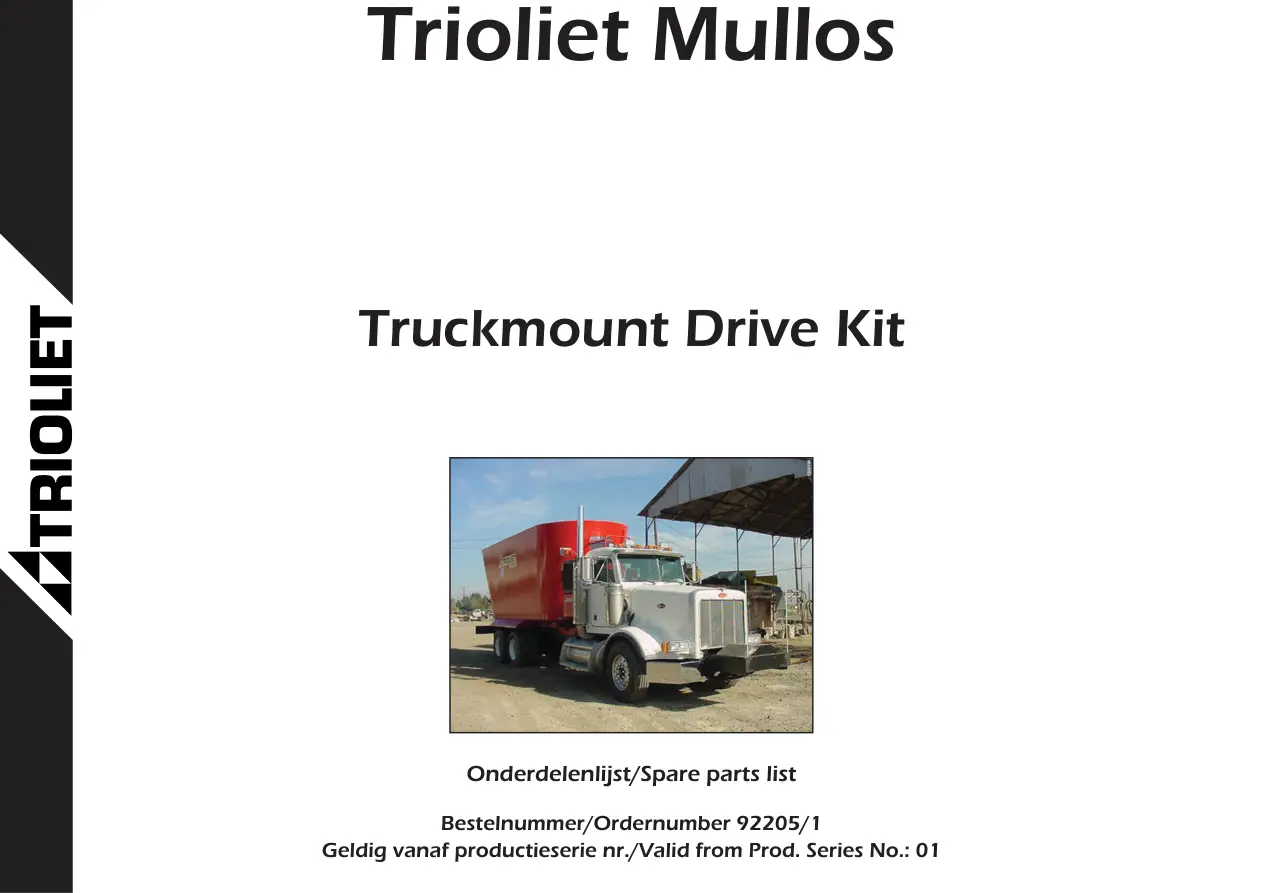 Trioliet 92205 1 02 Parts Manual