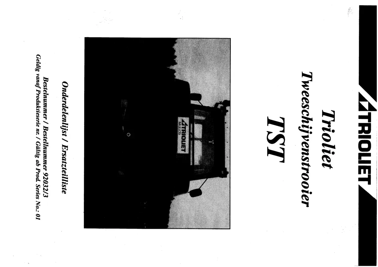 Trioliet Tst 04 92032 3 01 Parts Manual