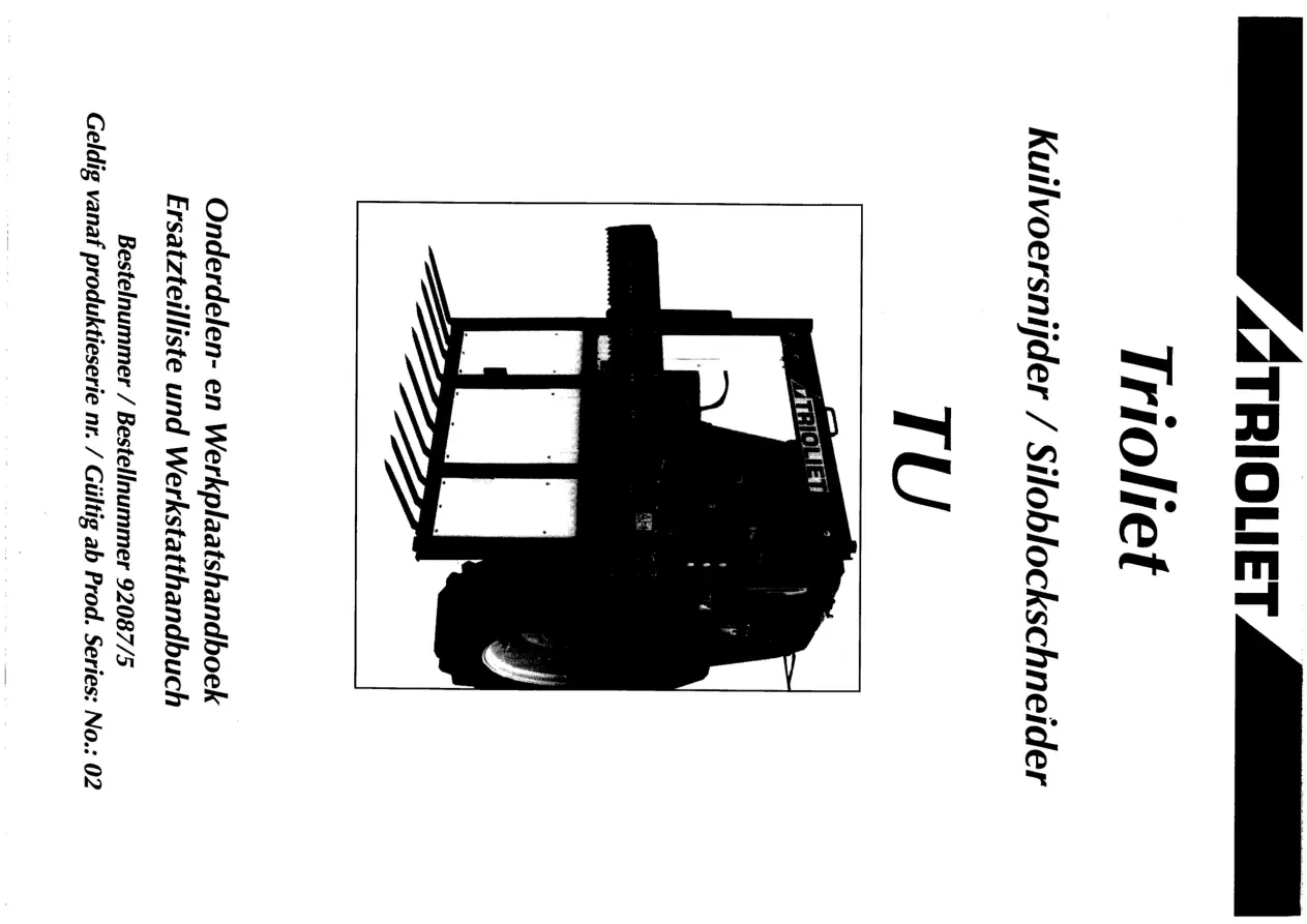Trioliet Tu 92087 5 02 Parts Manual
