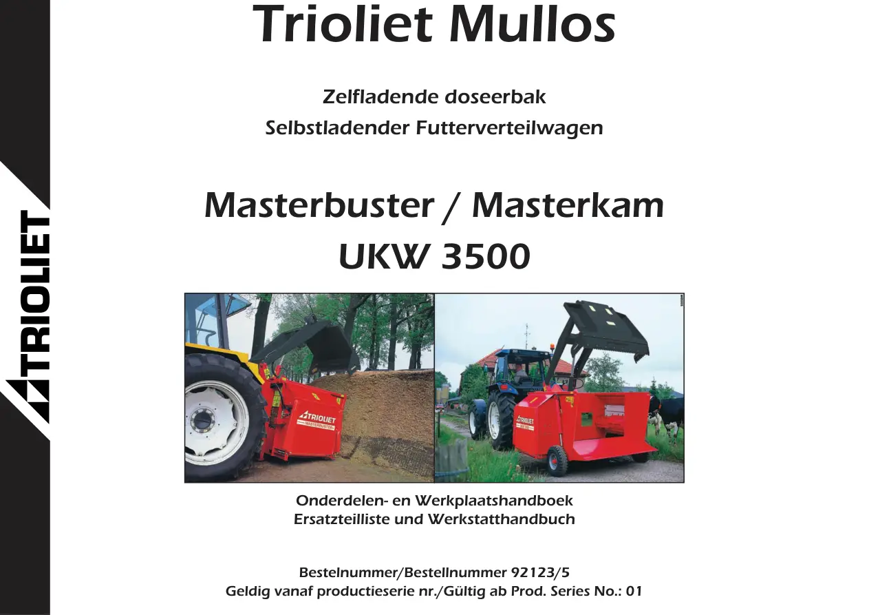 Trioliet Ukw 3500 Masterbuster 06 92123 5 01 Parts Manual