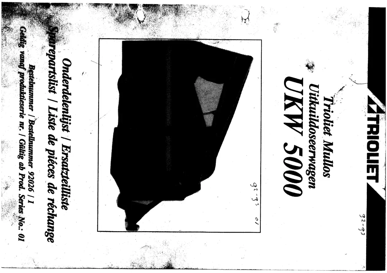Trioliet Ukw 5000 01 92026 1 01 Parts Manual