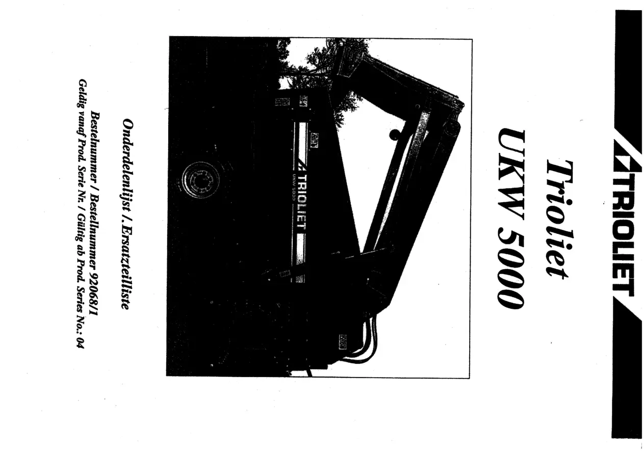 Trioliet Ukw 5000 05 92068 1 04 Parts Manual