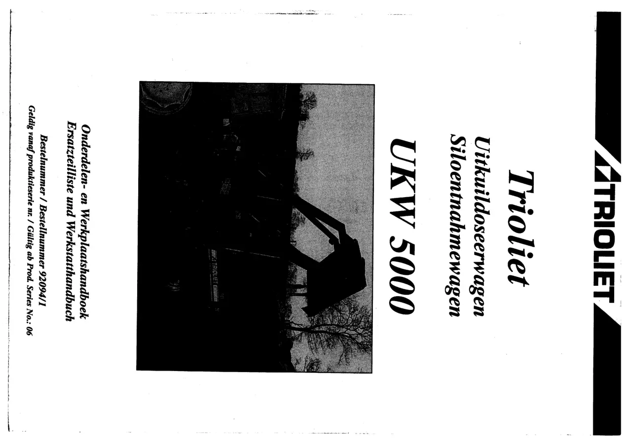 Trioliet Ukw 5000 07 92094 1 06 Parts Manual