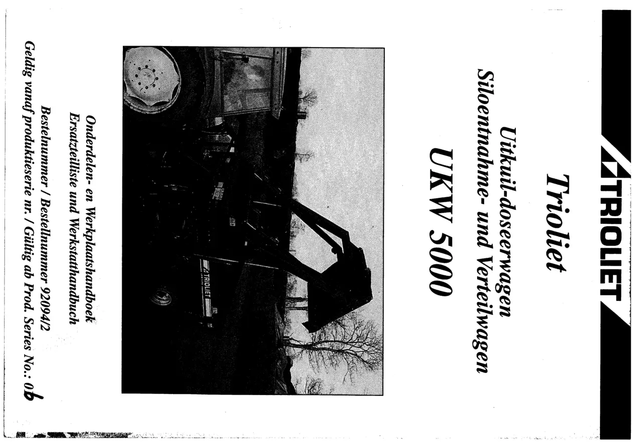 Trioliet Ukw 5000 08 92094 2 06 Parts Manual