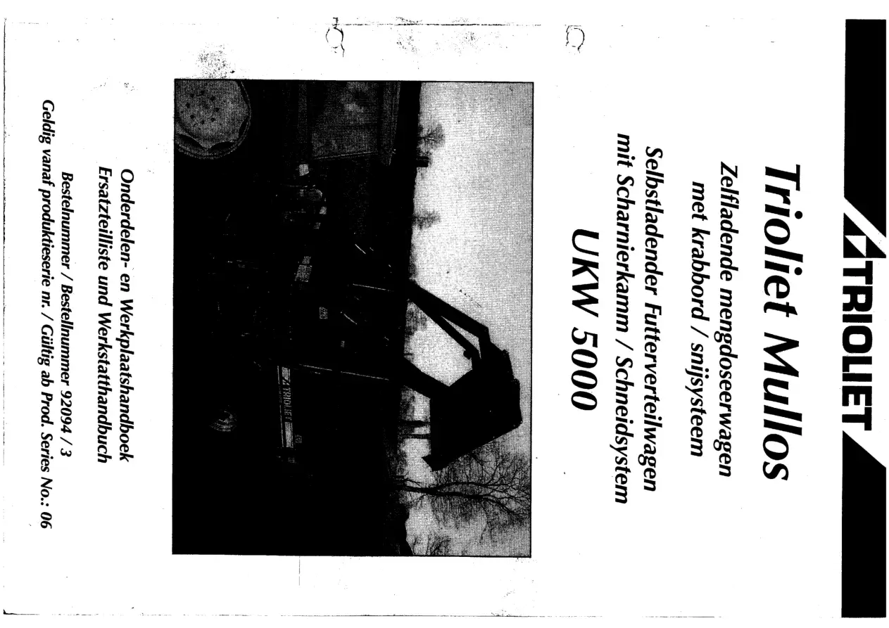 Trioliet Ukw 5000 09 92094 3 06 Parts Manual