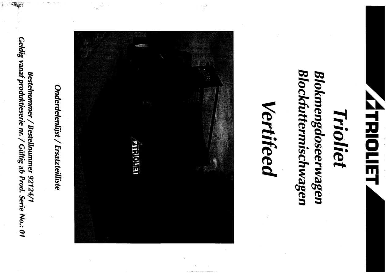 Trioliet Vertifeed 02 92124 1 01 Parts Manual