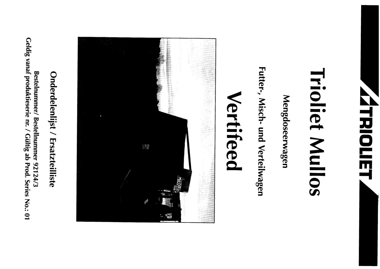 Trioliet Vertifeed 04 92124 3 01 Parts Manual