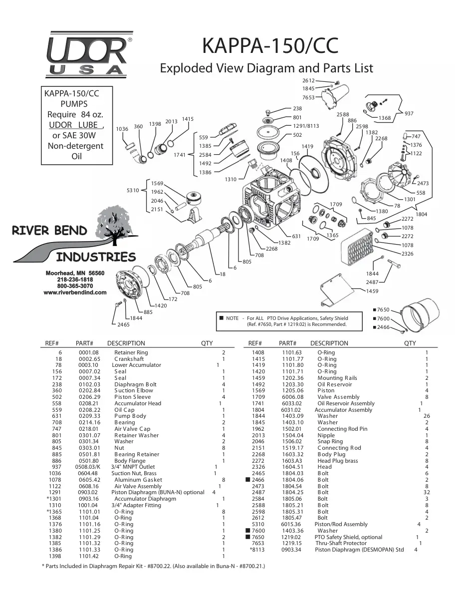 Udor Kappa 150Cc Parts Manual