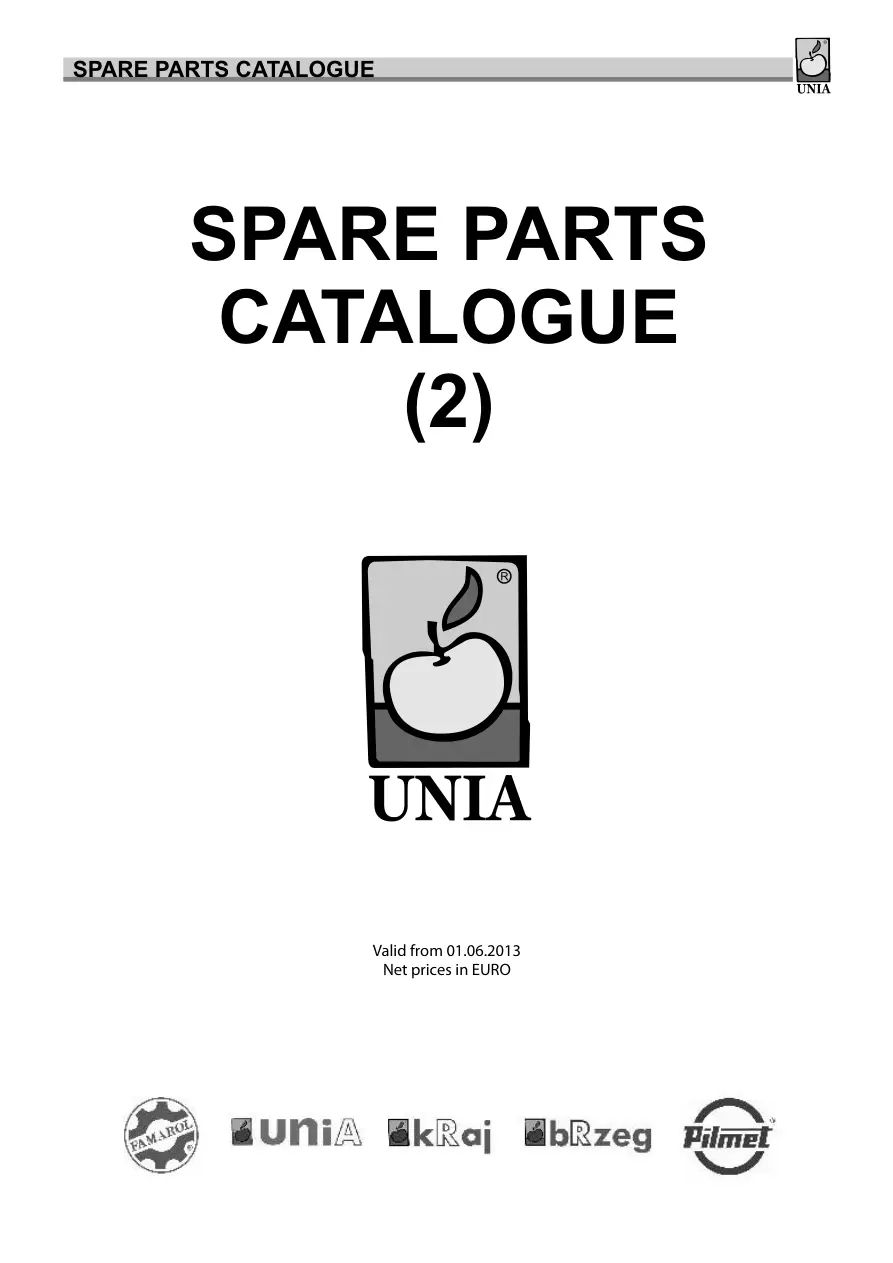 Unia General 2013 Parts Manual