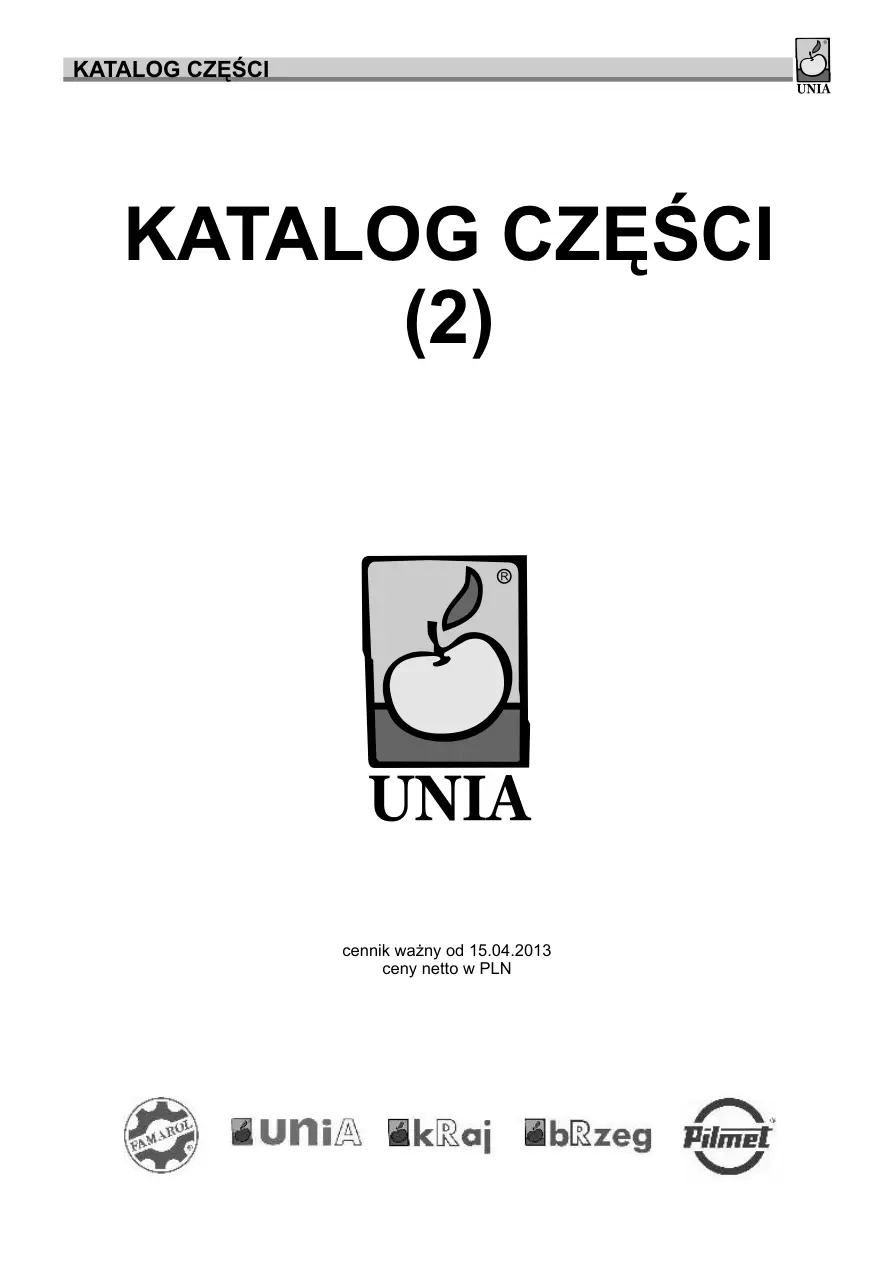 Unia General 2013 Parts Manual