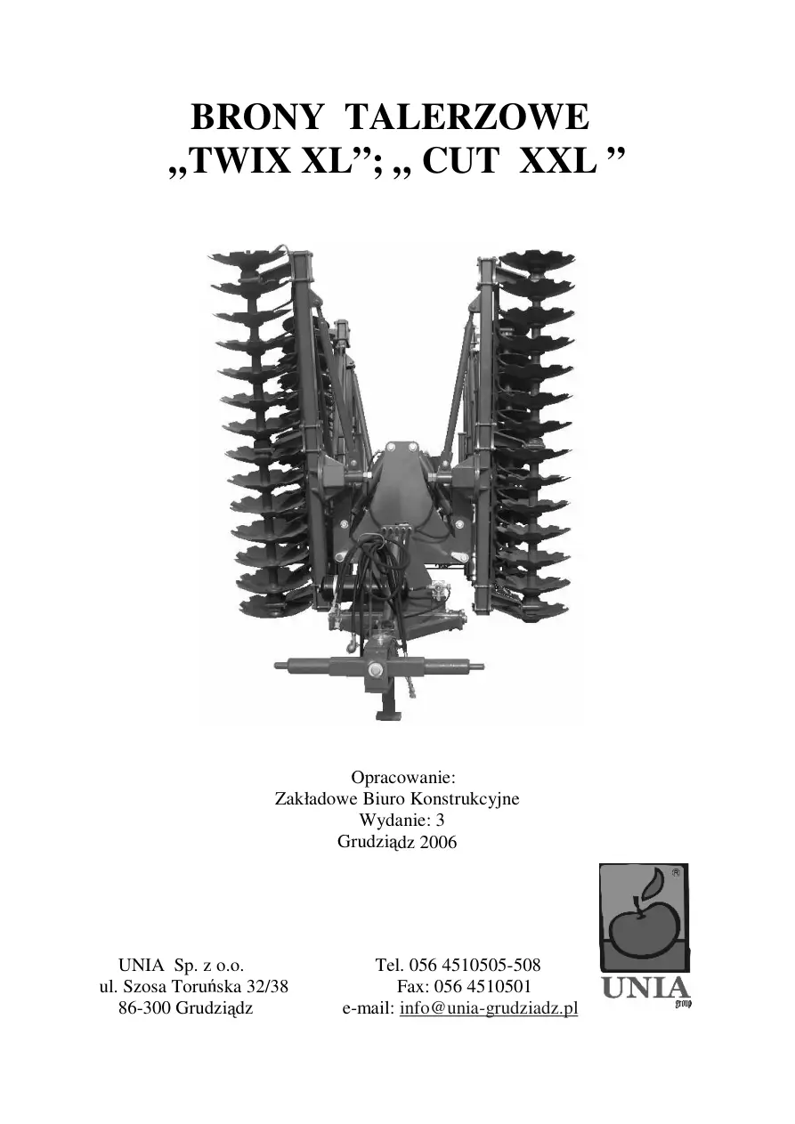 Unia Twix Xl Xxl 2006 Parts Manual