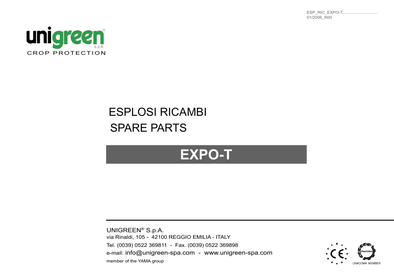 Unigreen T Parts Manual