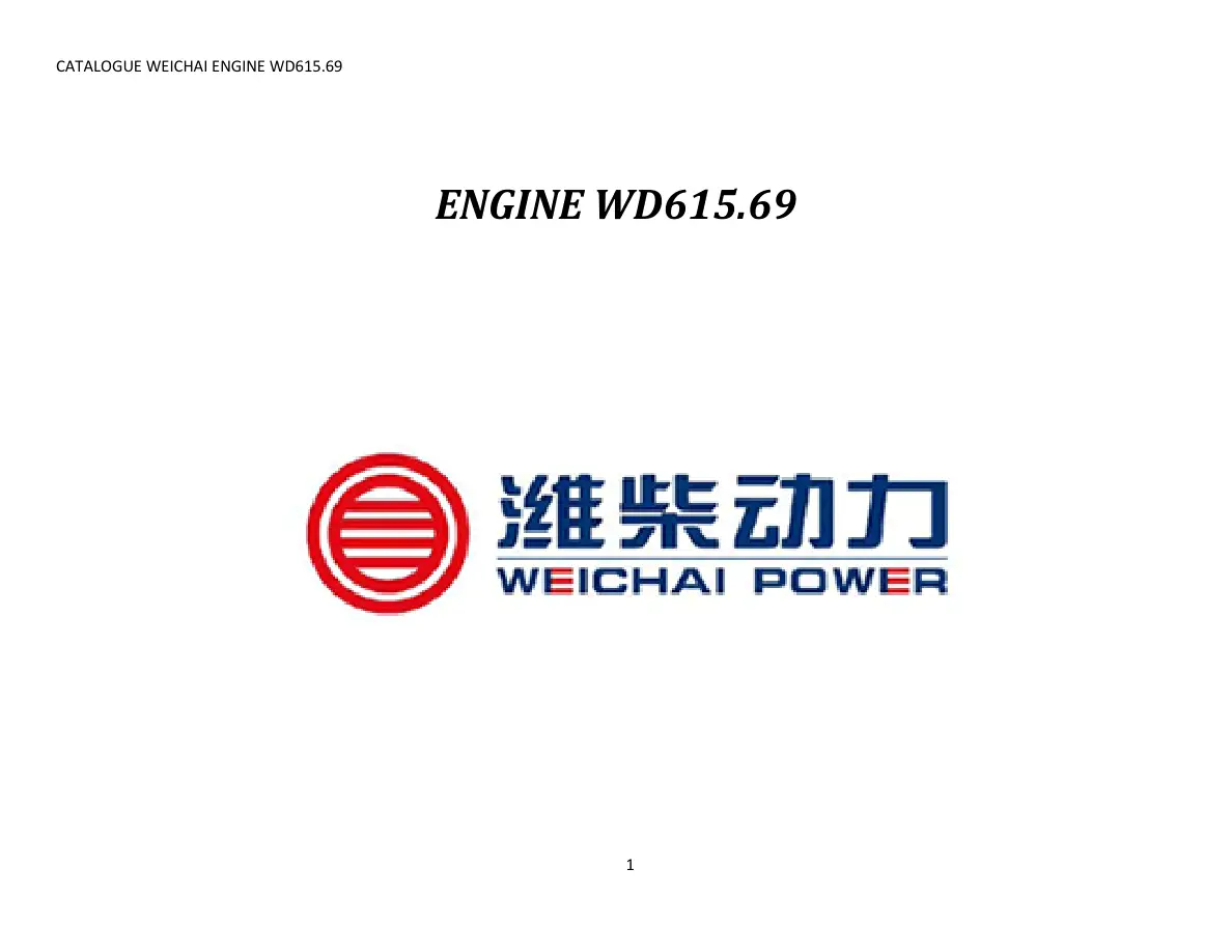 Weichai Wd615.69 Parts Manual