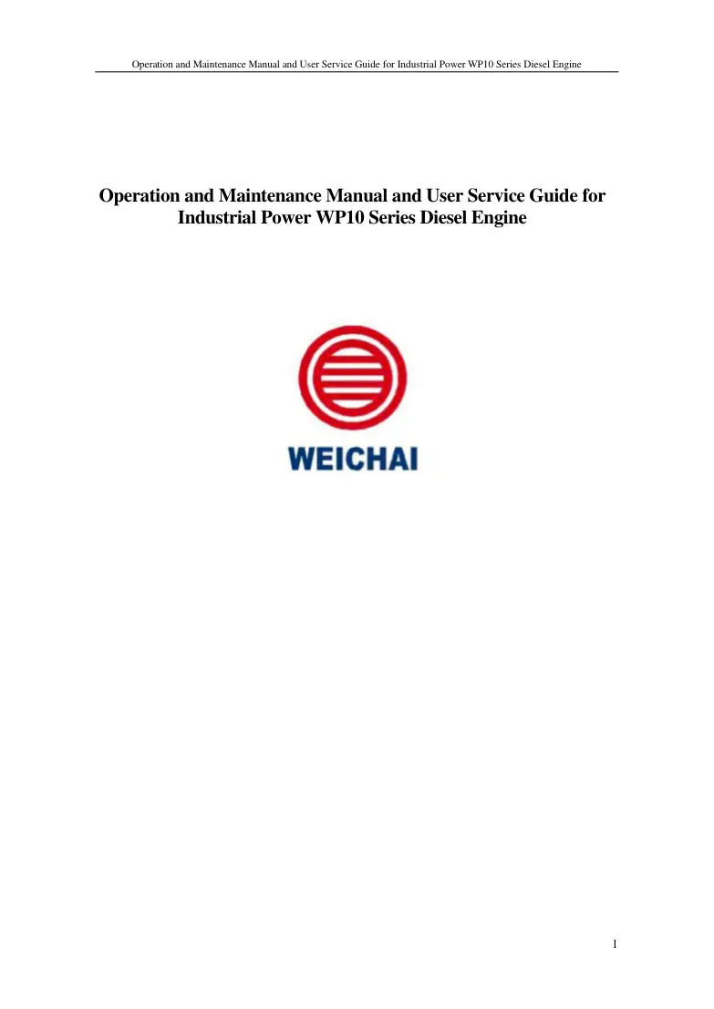 Weichai Wp10 Service Manual