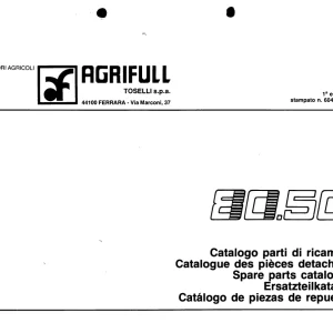 Agrifull 80.50 Parts Manual