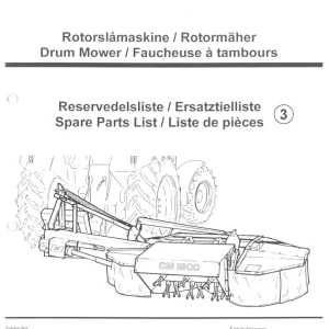 JF Stoll Cm 1900 1994 Parts Manual