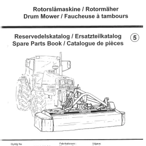 JF Stoll Cm 2750 F Mower 1994 Parts Manual