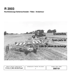 JF Stoll R 2003 2003 Parts Manual