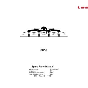 Taarup 8055 1997 Parts Manual