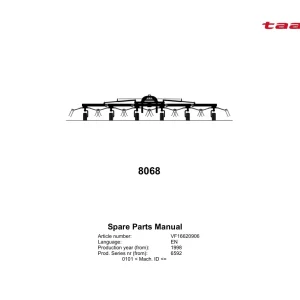 Taarup 8068 1998 Parts Manual