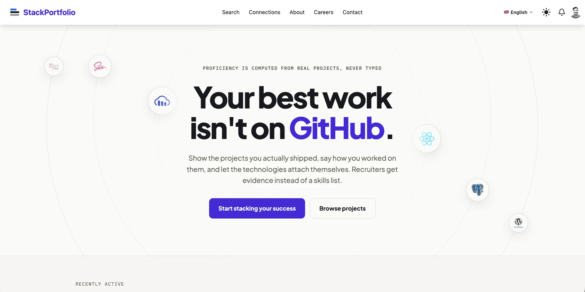 Stackportfolio new homepage
