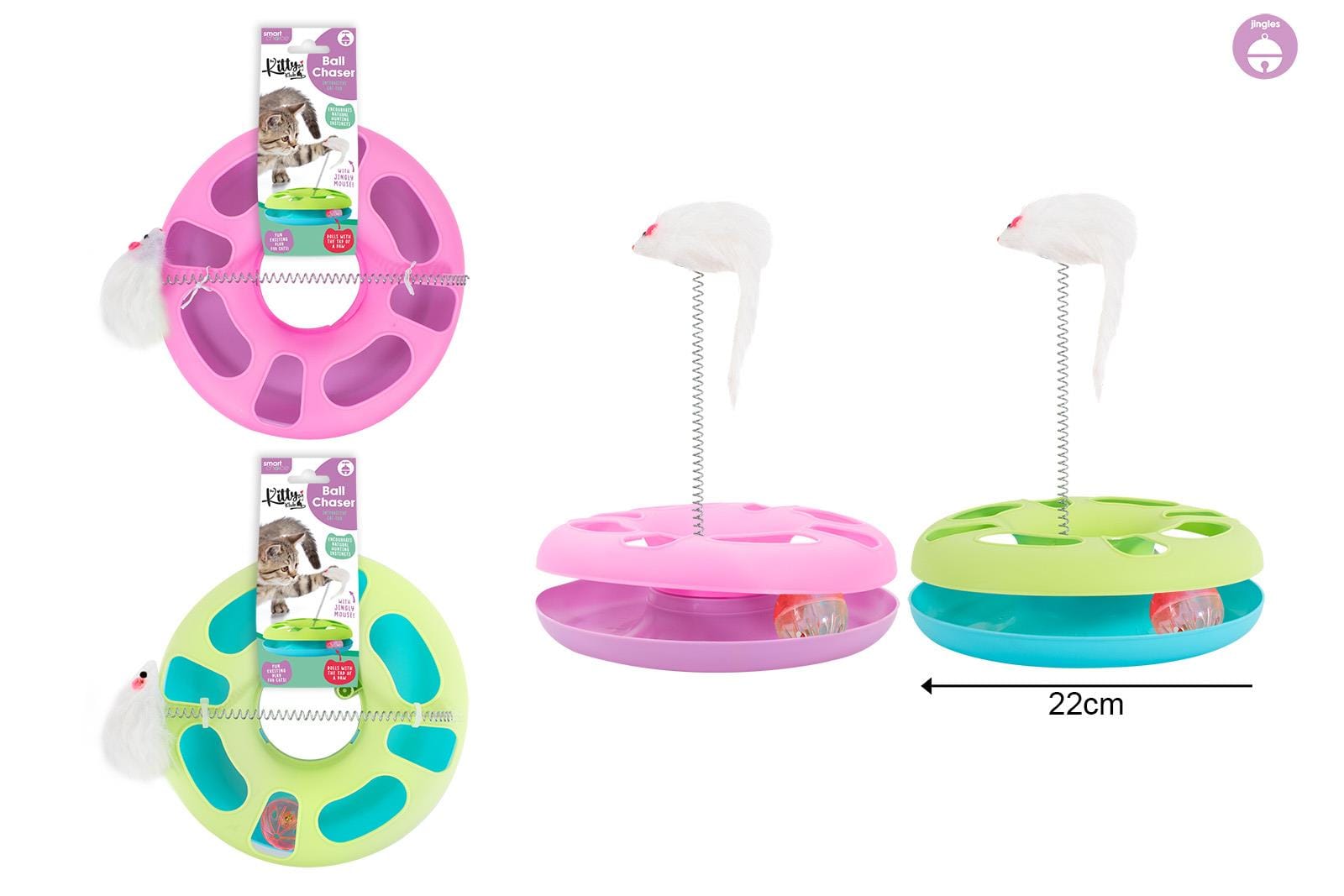 RING TRACK & MOUSE CHASE GAME CAT TOY 